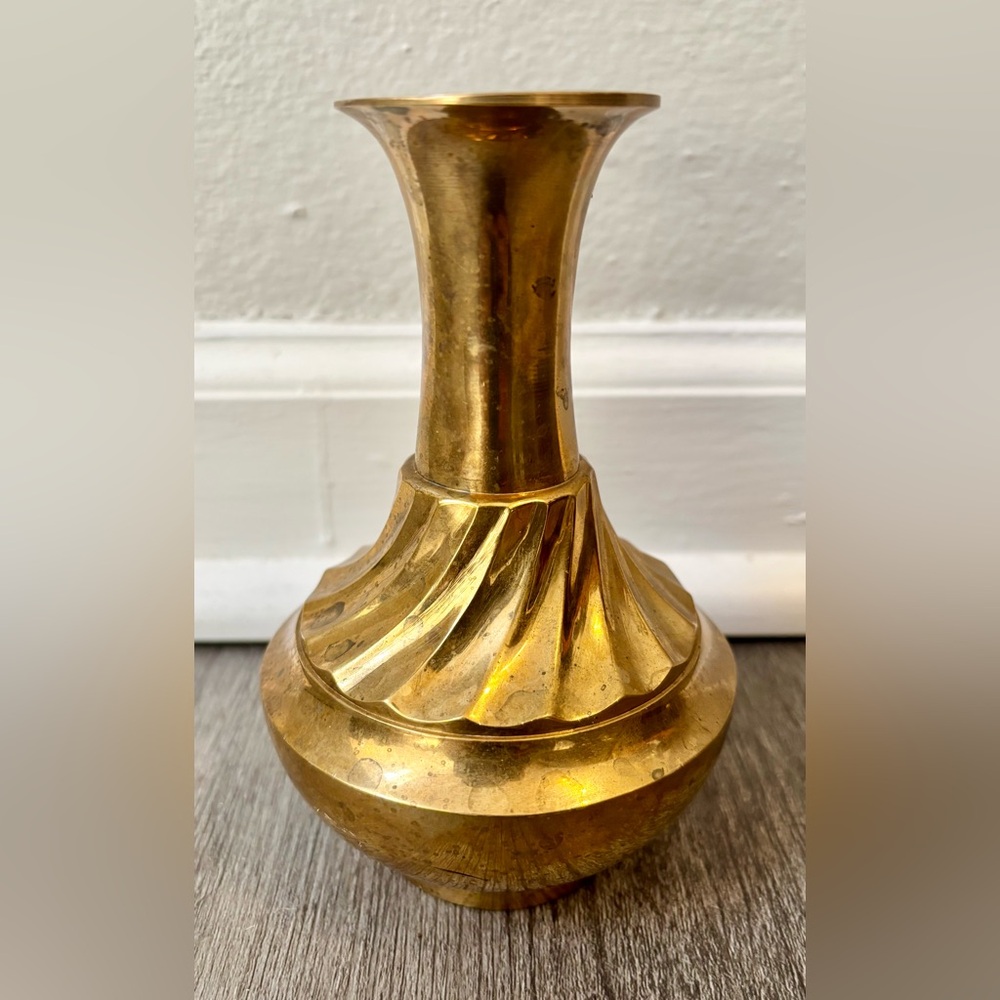 Vintage, Brass Twist Vase